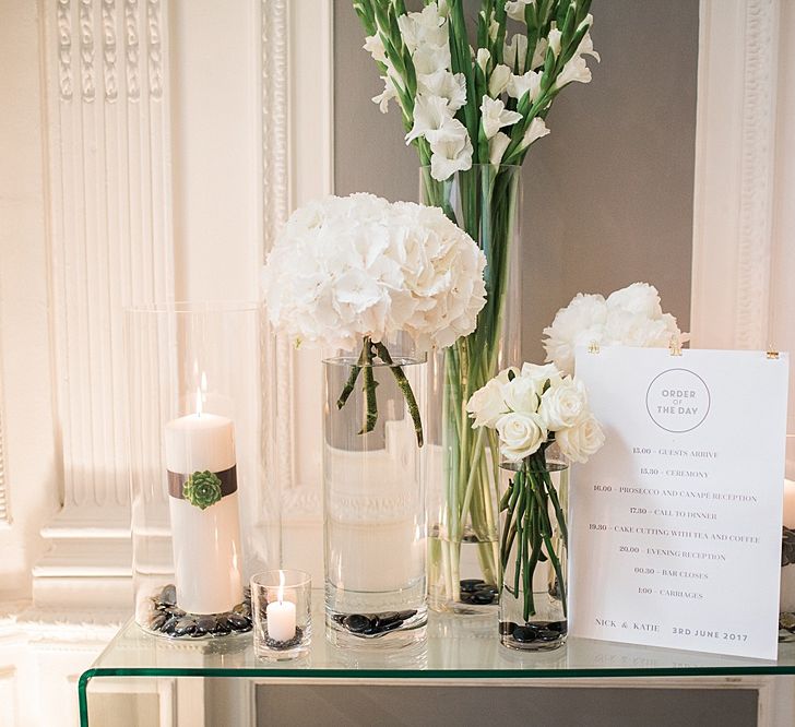 White Wedding Flowers | Wedding Decor | Elegant White, Green &amp; Gold Wedding with Succulent &amp; Foliage Decor at ICA in London City | Kylee Yee Fine Art Photography