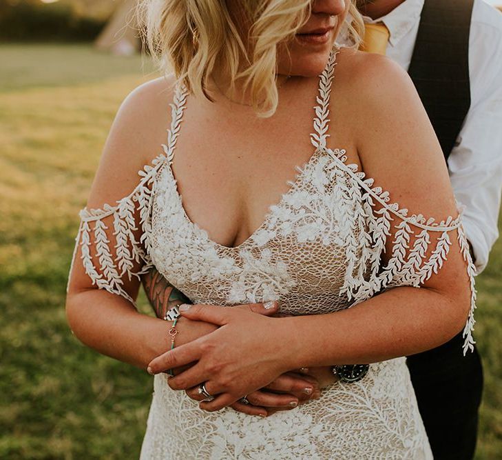 Grace Loves Lace Wedding Dress at farm wedding