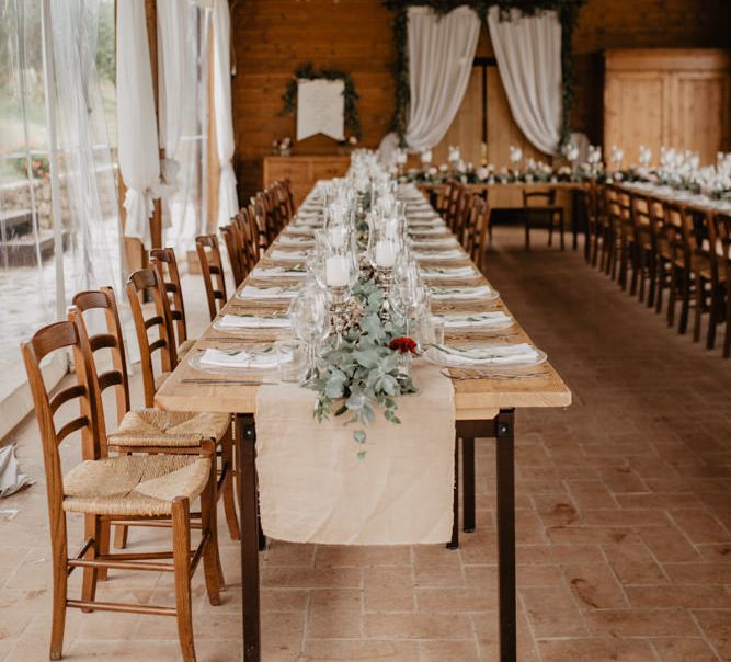 Wedding Reception with Drapes and Fairy Lights Decor