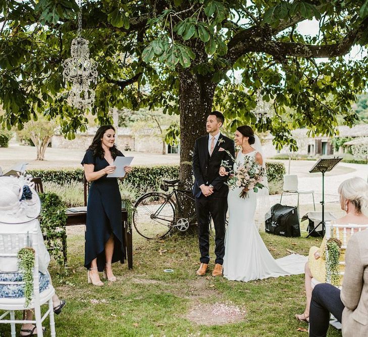 Outdoor ceremony at destination wedding