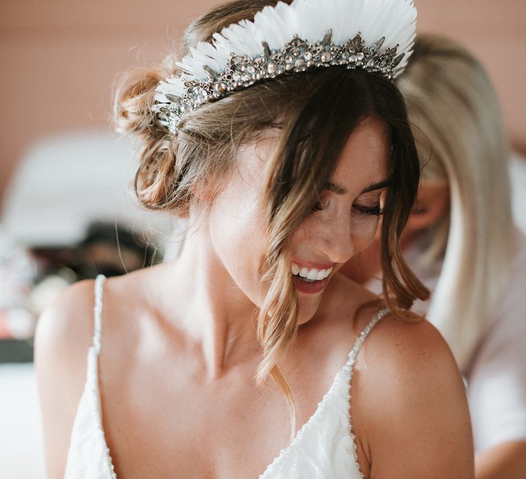 Feather Headdress For Pampas Grass Decor Wedding