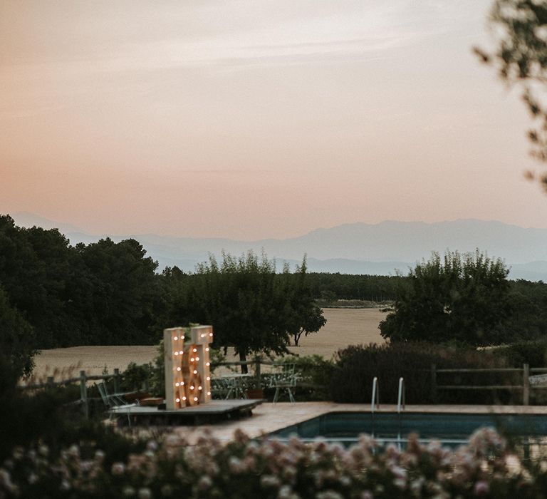 Sunset And Wedding Initial Lighting