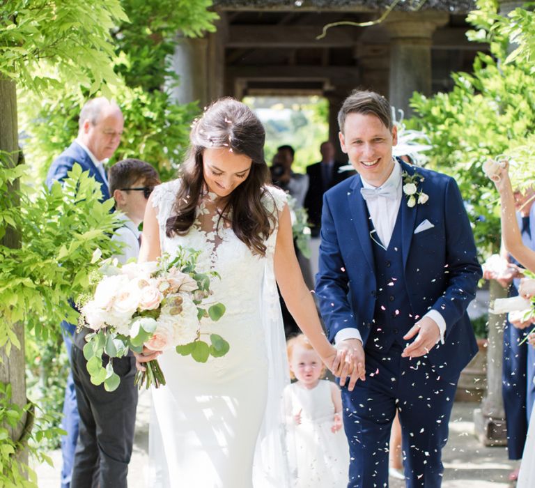 Bride and Groom Confetti Moment