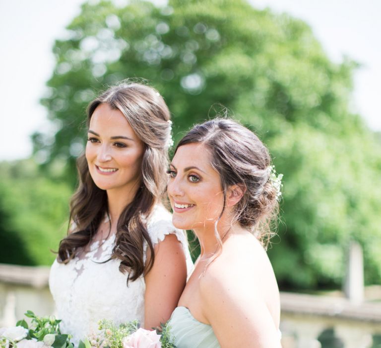 Bride and Bridesmaid Wedding Portrait