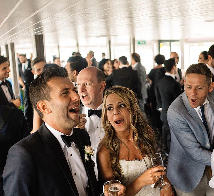 London Wedding Venue For 300 People Trinity Buoy Wharf With Bride In Suzanne Neville And Images From Paul Joseph Photography Film This Modern Revelry