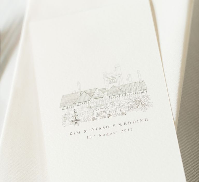 Quints of Jersey Stationery | Cowdray House, West Sussex | Photography by Emma Pilkington | Beattie Bailey planning &amp; Styling | Bride wears Suzanne Neville