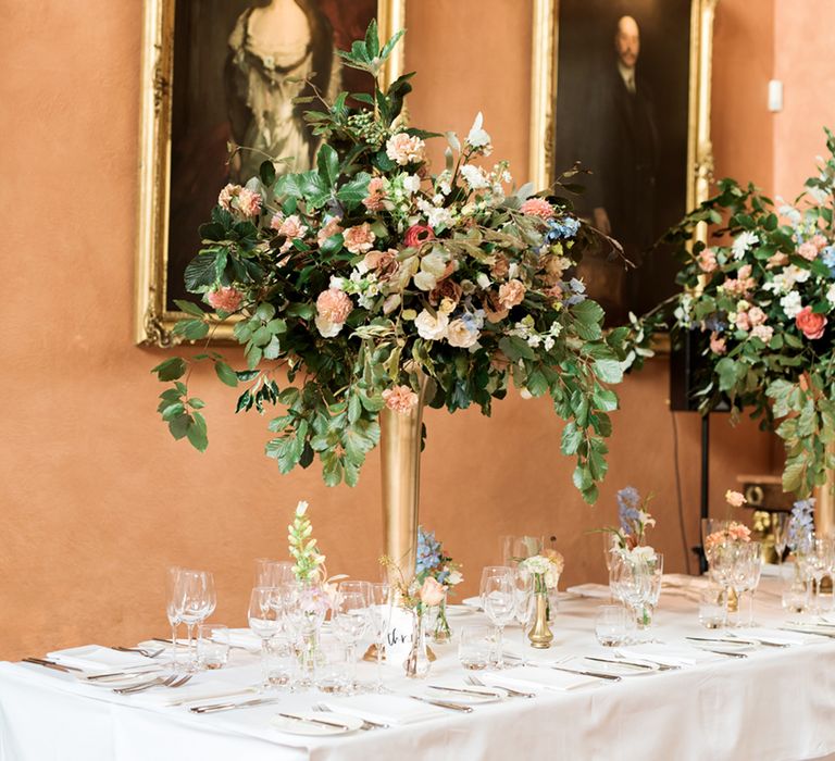 Jenni Bloom Flowers | Cowdray House, West Sussex | Photography by Emma Pilkington | Beattie Bailey planning &amp; Styling | Bride wears Suzanne Neville