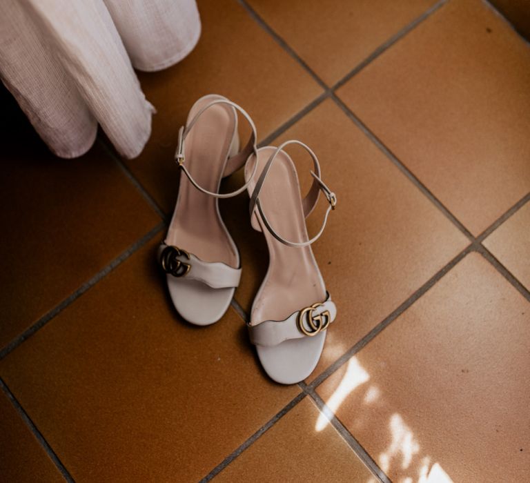 White Gucci Wedding Shoes