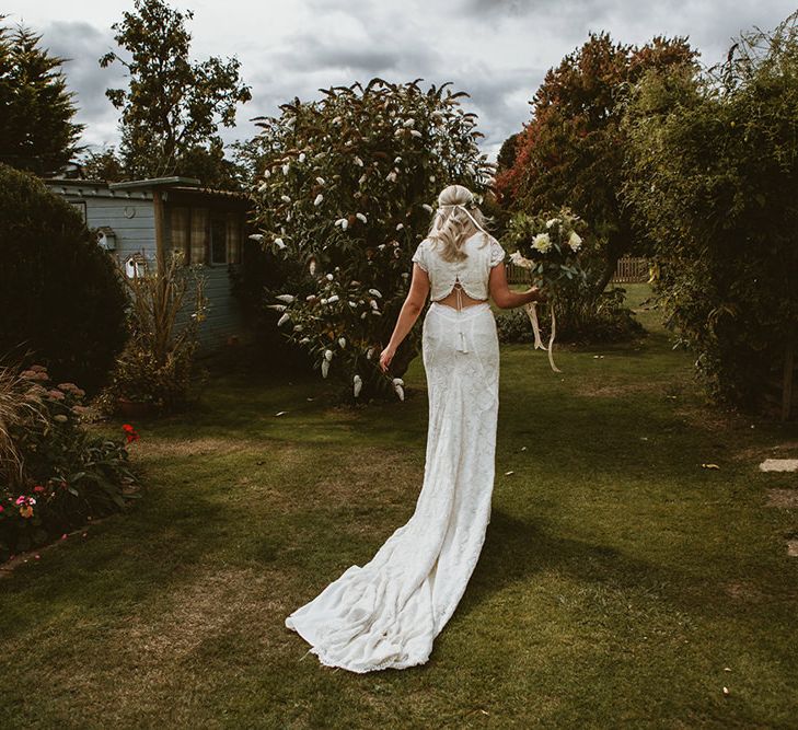 Bride in Olsen Gown by Daughters of Simone