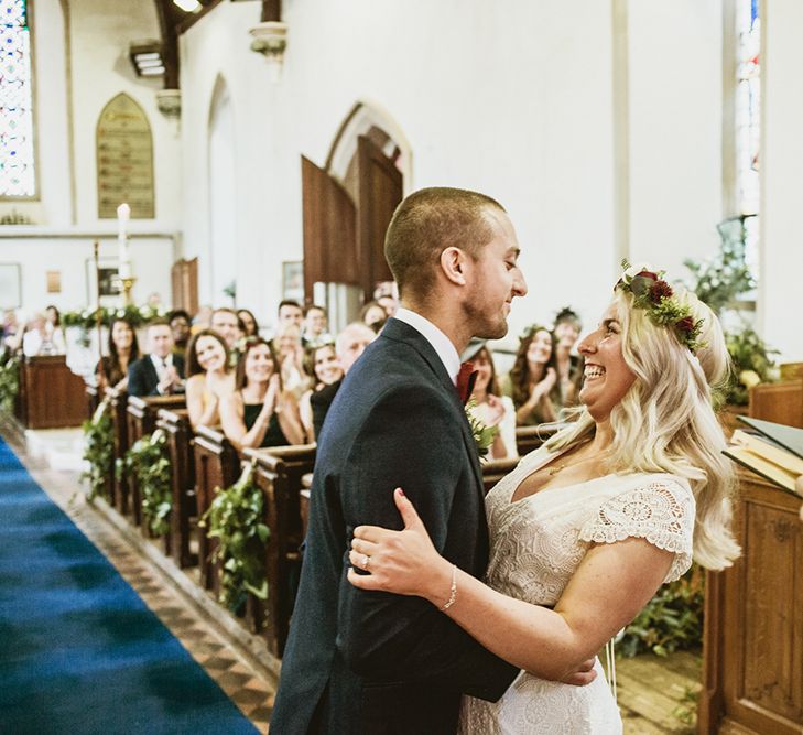 Bride and Groom at the Altar