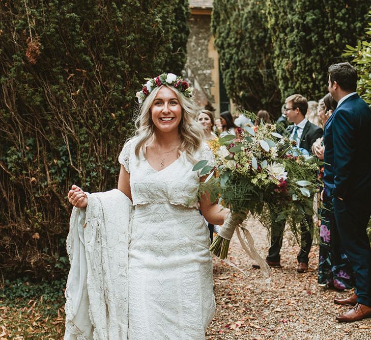 Blushing Bride in Daughters of Simone Wedding Dress