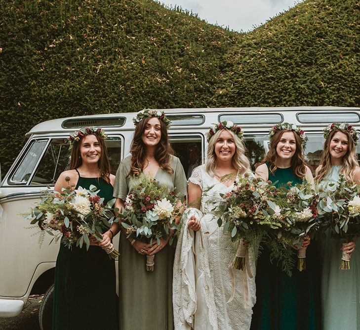 Bridal Party with Camper Van Transport