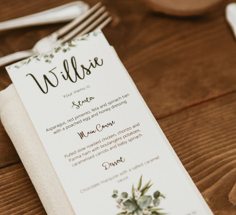 Wedding Breakfast Menu