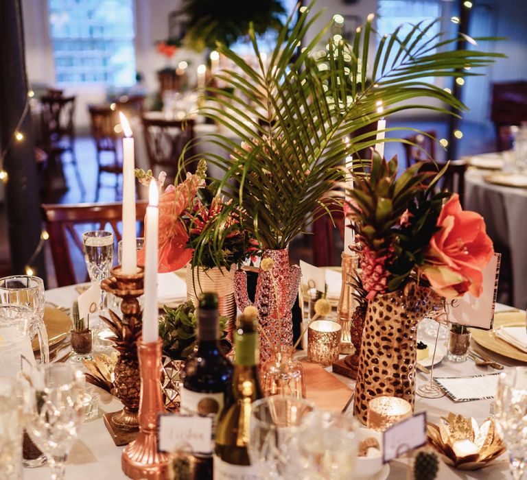 Candles and Foliage Centrepieces