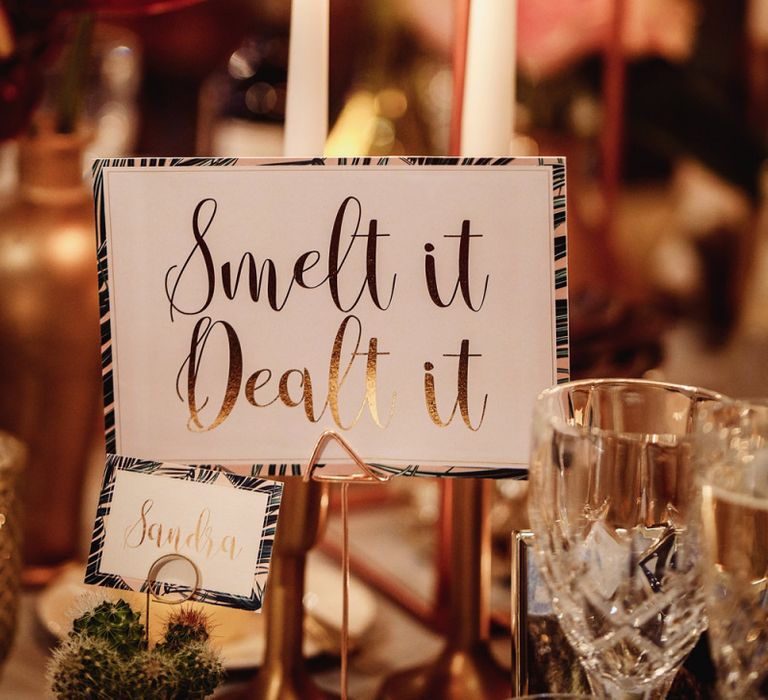 Smelt It Dealt It Fun Wedding Table Names