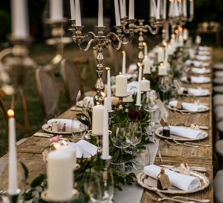 Wedding breakfast table decor