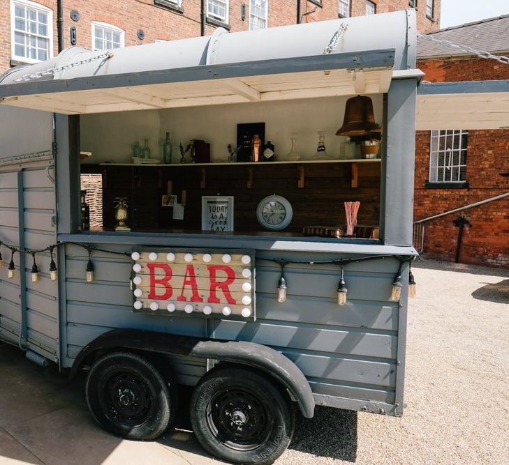 Wedding bar with customised neon sign