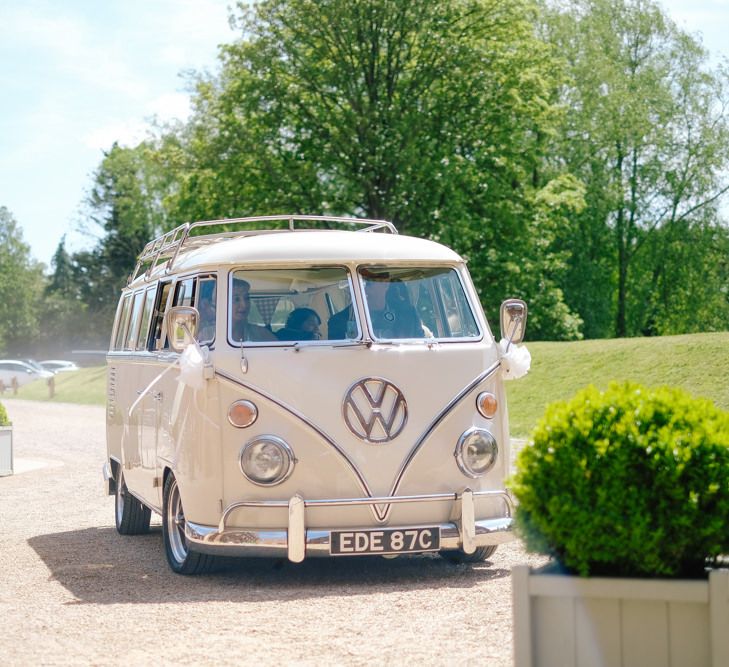 VW camper van wedding transport