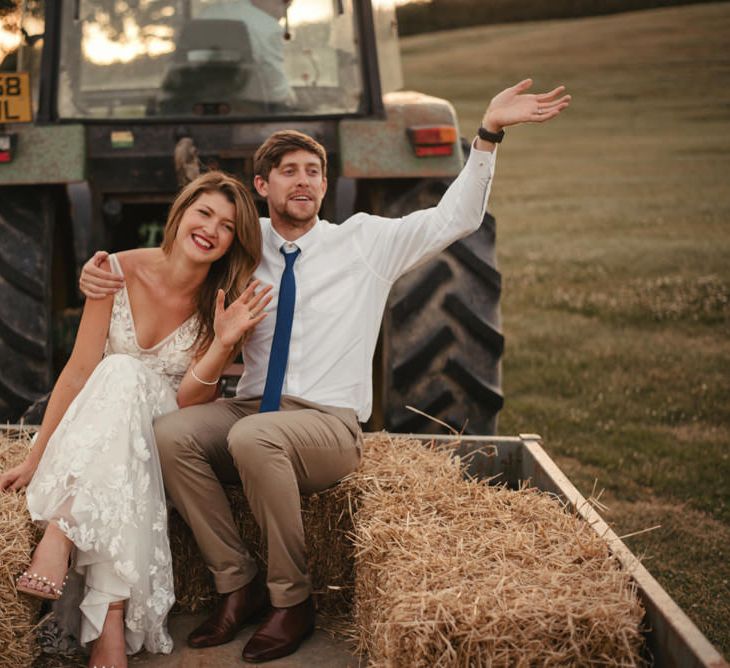 Laid Back Cornish Wedding Planned From Australia At Launcells Barton Bude Bride In Made With Love 'Stevie' Gown Images By McGivern Photography