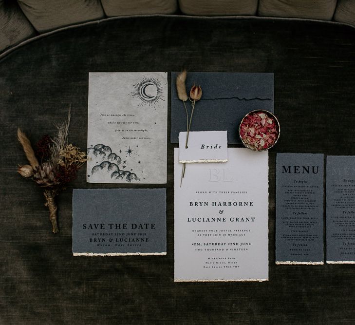 Grey and White Wedding Stationery Suite by White Cottage Weddings