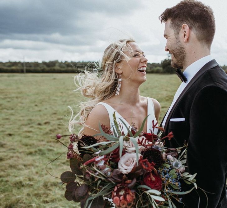 Bride and groom at Norfolk wedding