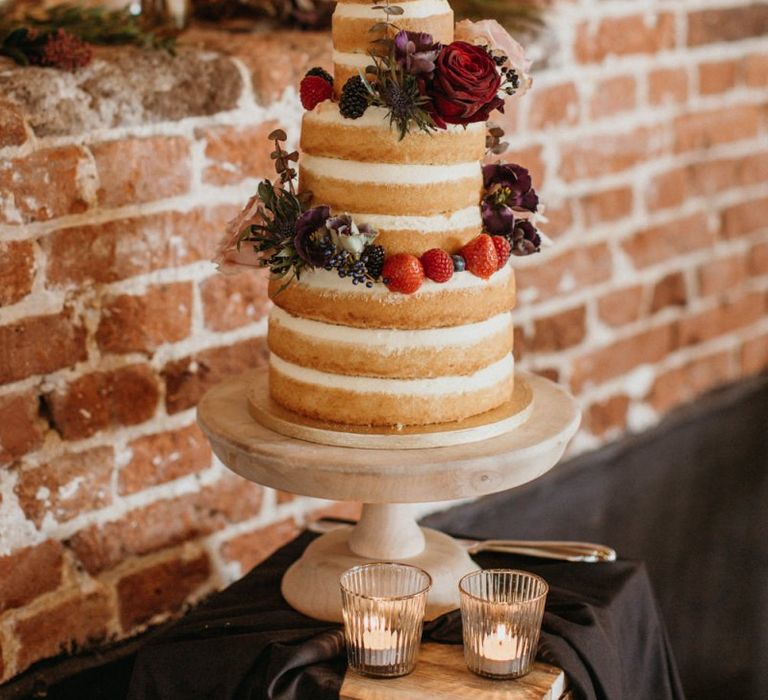 Naked supermarket wedding cake