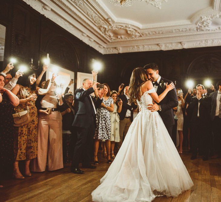 Bride and grooms first dance at London reception