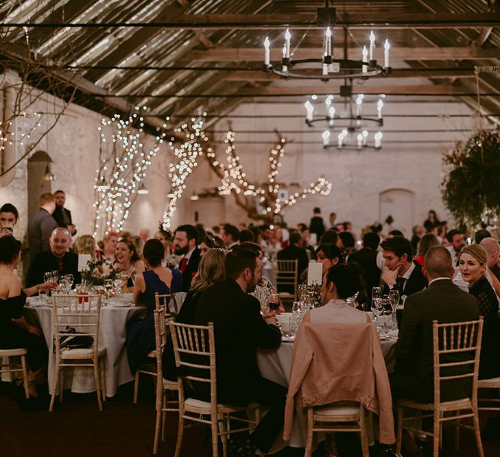 Wedding Reception at Larchfield Estate with  Fairy Lights