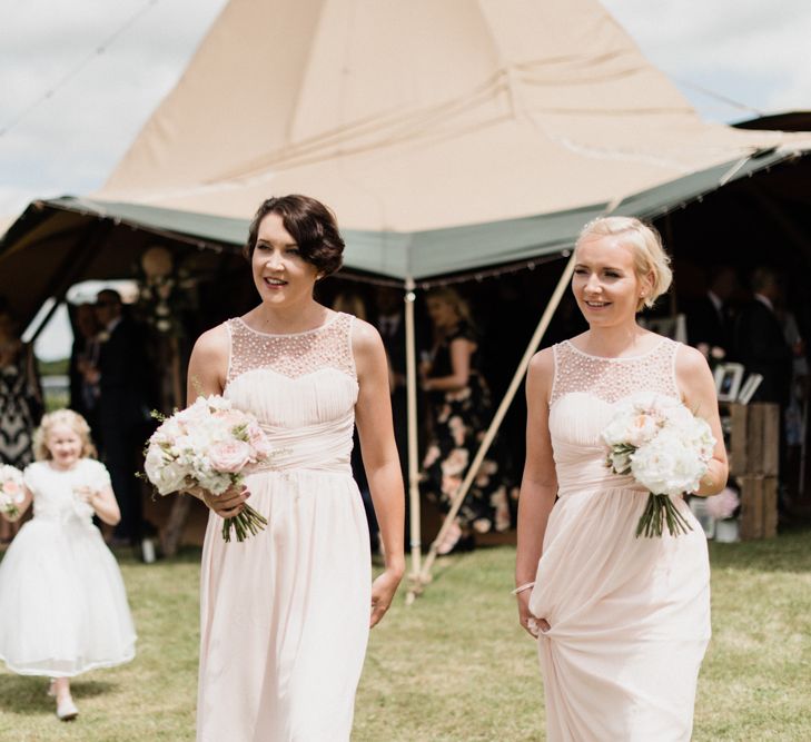 Bridesmaids in Pink Little Mistress Dresses