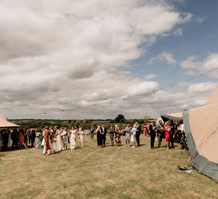 At Home Tipi Wedding Reception