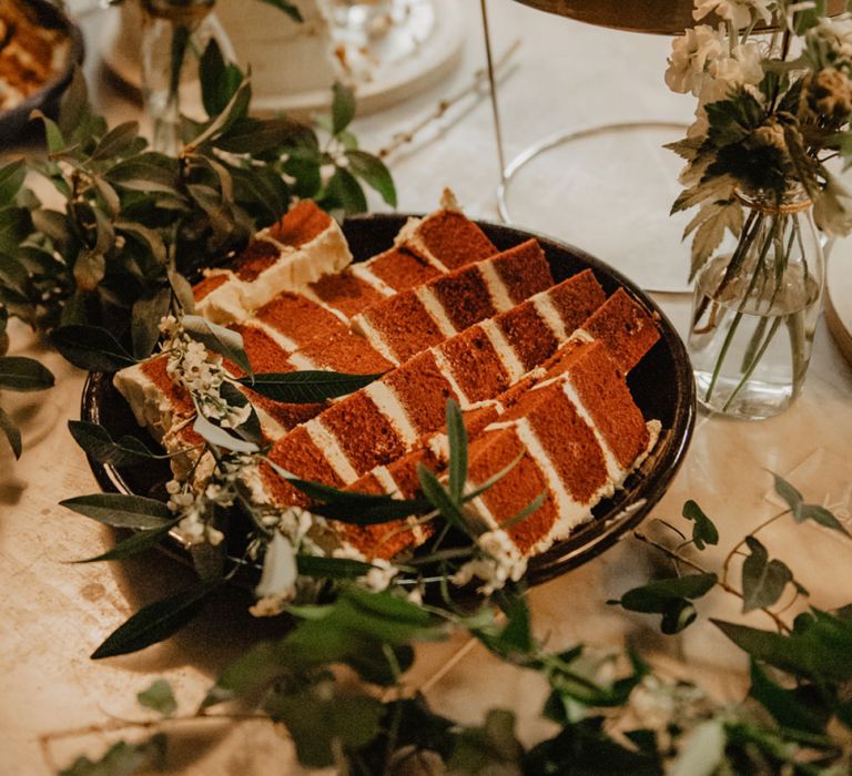 Sliced Wedding Cake