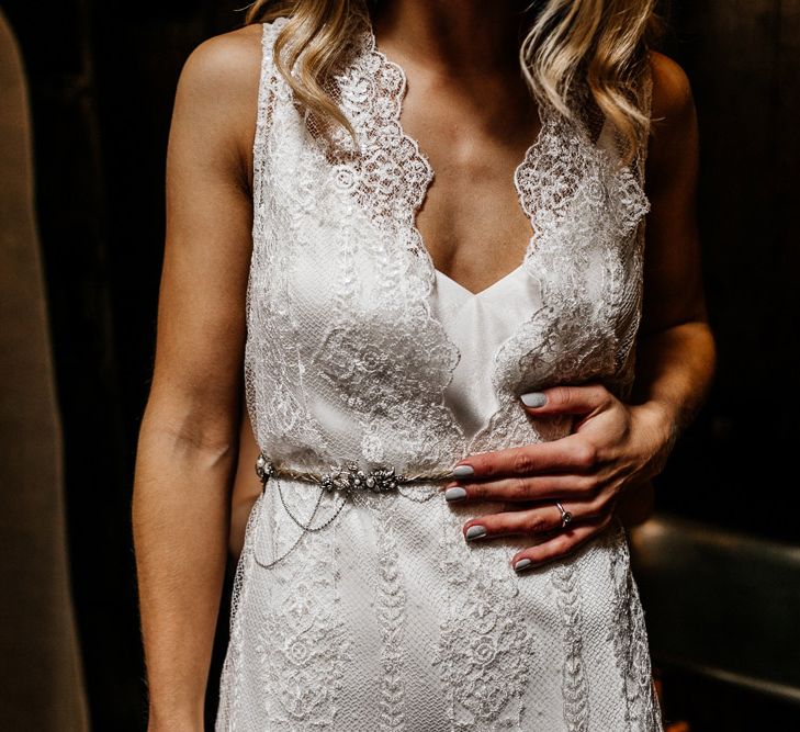 Bride in Charlie Brear Delancey Gown &amp; Belt | Quirky Pub Wedding at The Bell in Ticehurst East Sussex | Epic Love Story Photography