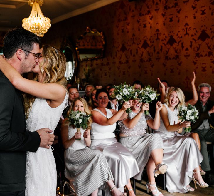 Wedding Ceremony | Bride in Charlie Brear Delancey Gown &amp; Belt | Groom in Hugo Boss Suit | Quirky Pub Wedding at The Bell in Ticehurst East Sussex | Epic Love Story Photography