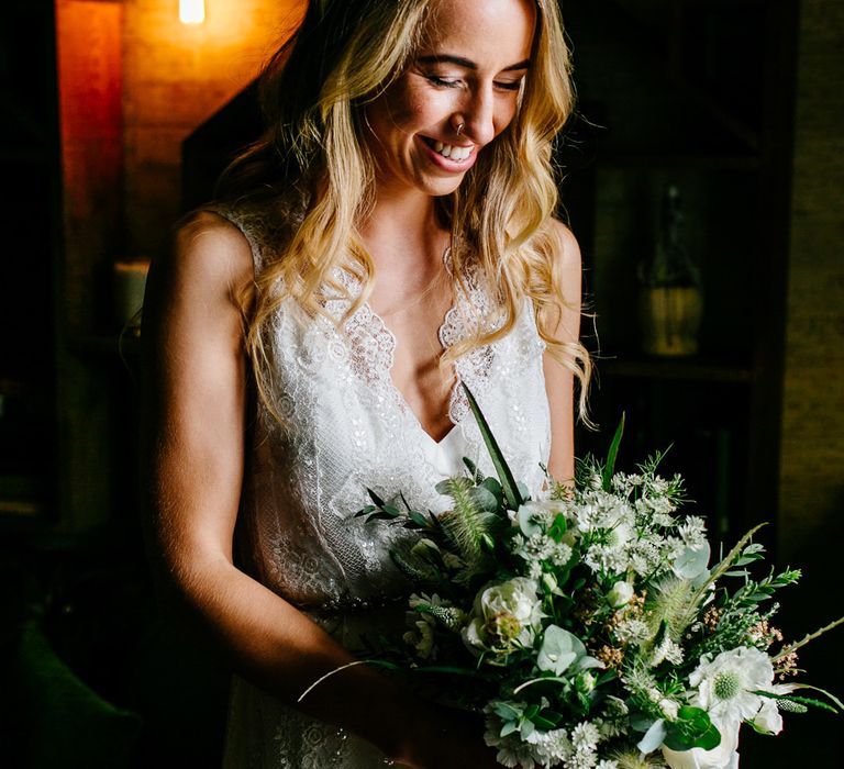 Bride in Charlie Brear Delancey Gown &amp; Belt | Quirky Pub Wedding at The Bell in Ticehurst East Sussex | Epic Love Story Photography