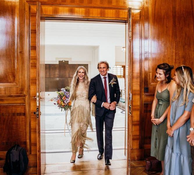 Bridal Ceremony Entrance with Father of The Bride