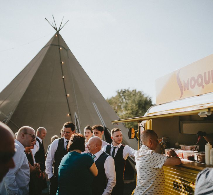 Guests at food truck