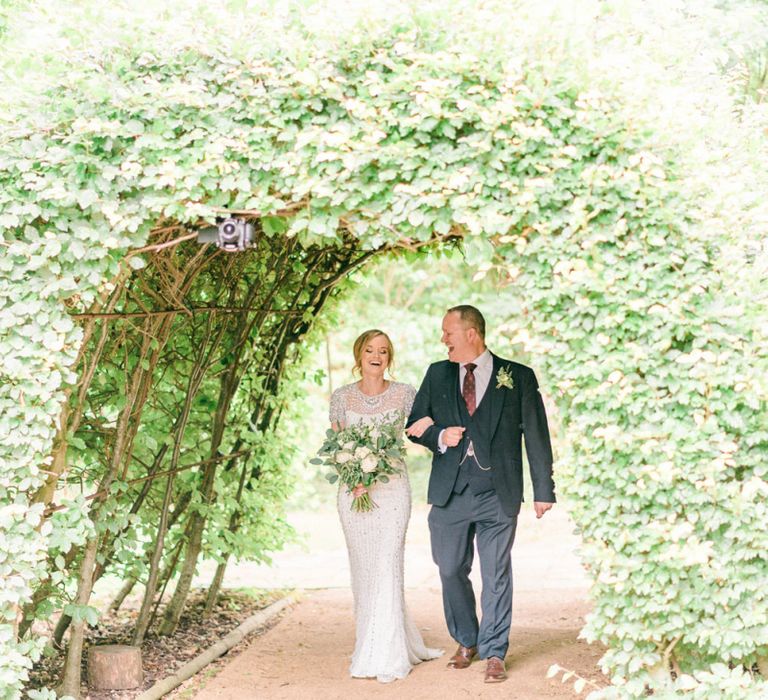 Bridal Entrance in Janny Packham Dallas Beaded Wedding Dress