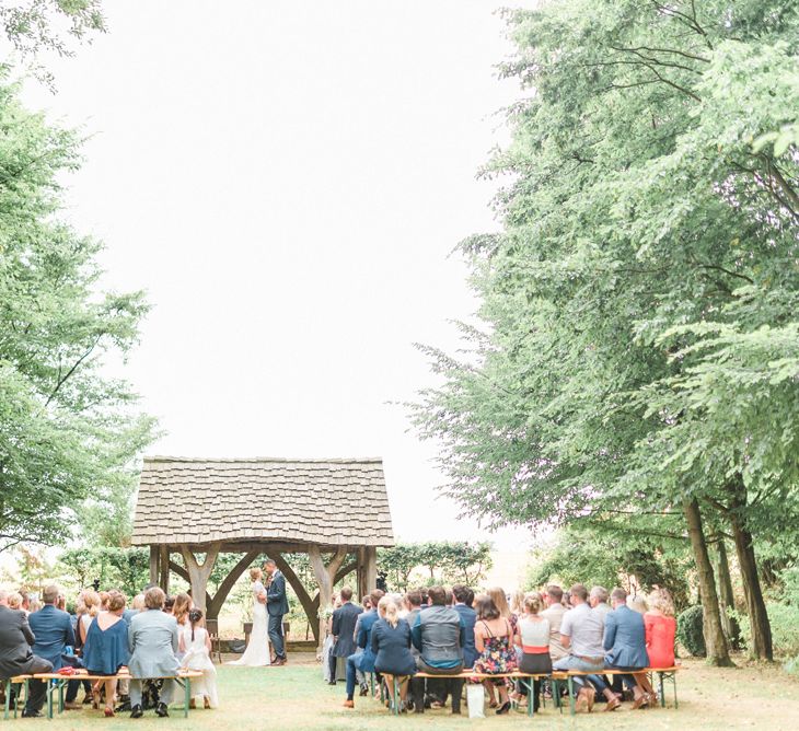 Outdoor Wedding Ceremony at  Cripps Barn, Bibury