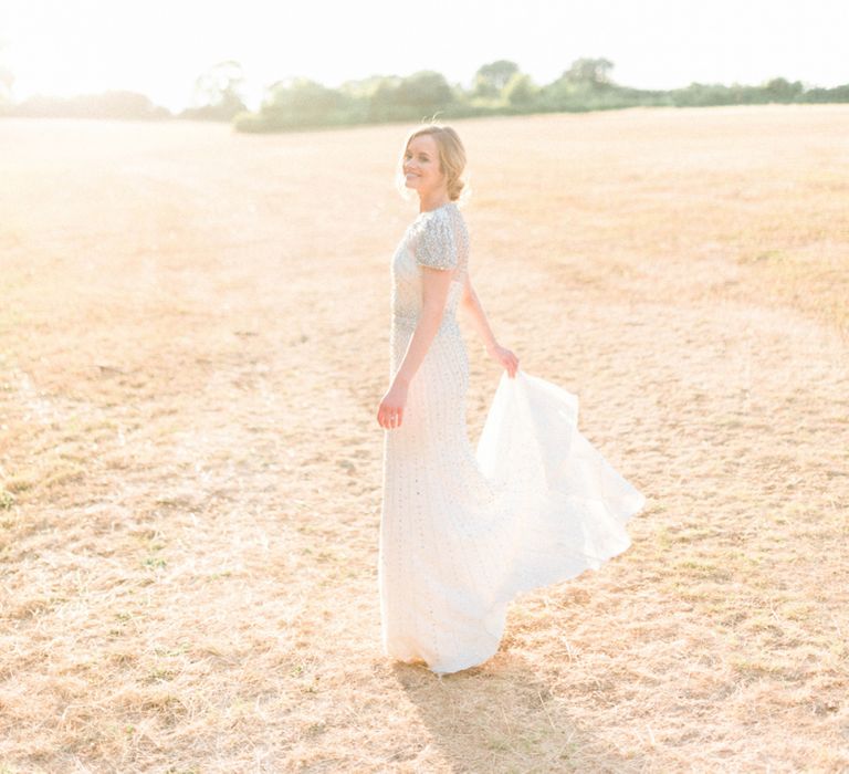 Beautiful Bride in Jenny Packham Dallas Beaded Wedding Dress