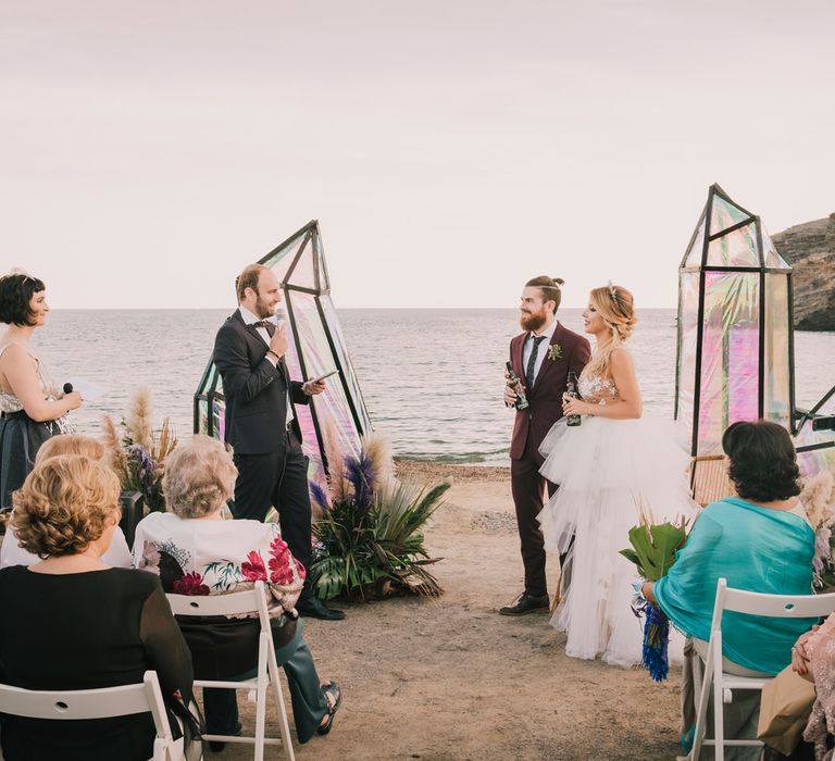 Outdoor ceremony on a Spanish beach