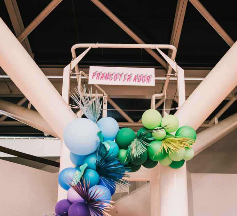 Ombre balloon arch