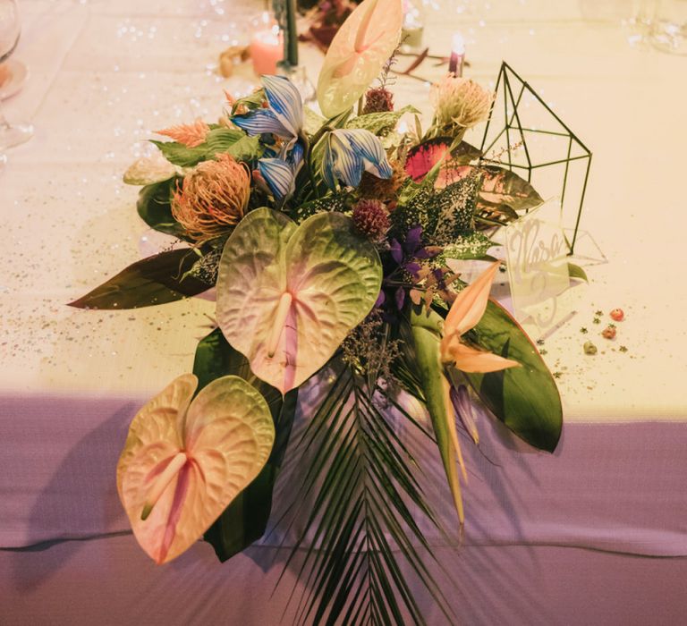 Flowers on table