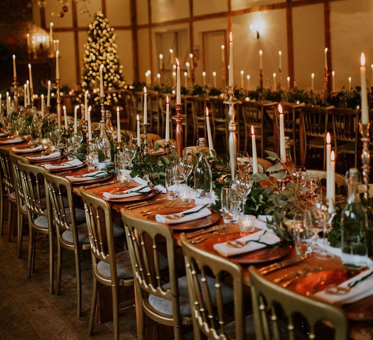 Stunning festive wedding table decor