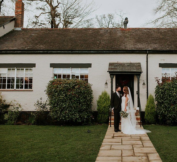 Bride and groom at Burley Manor wedding