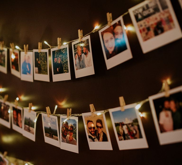 Polaroid picture wedding decor