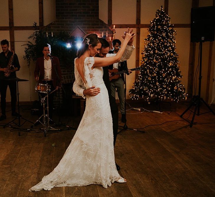 Bride and groom first dance