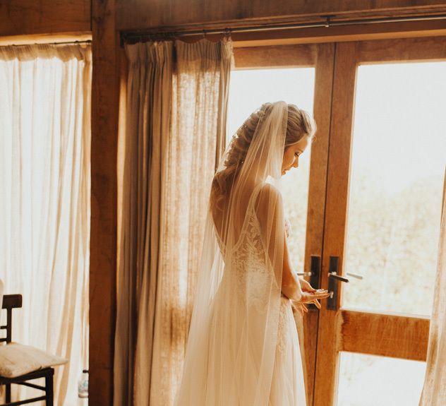 Bride in Catherine Parry wedding dress