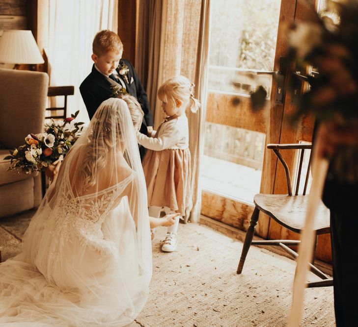 Bridal preparations for Nancarrow Farm wedding