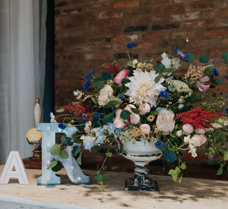 DIY wedding decor with homemade bar