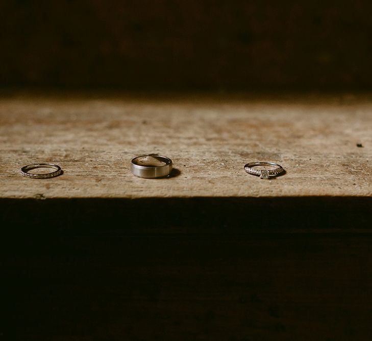 Diamond Engagement Ring &amp; Wedding Bands | Outdoor Boho Wedding at Chateau le Tour, France | Adam and Grace Photography | Head and Heart Films